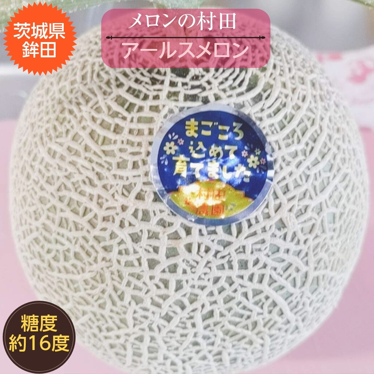メロン 【メロンの村田】 アールスメロン 2玉 4kg以上 糖度16前後 贈答
