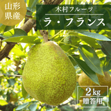 洋梨 【木村フルーツ】 洋なし ラ・フランス 約2kg ２L～5L 5～8玉 山形県上山市 ラフランス 《11/中旬～11/下旬より出荷》