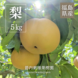 梨 【箭内厳雄果樹園】 家庭用 1種 5kg 8～11個 福島県須賀川市《11/上旬～11/中旬より出荷》