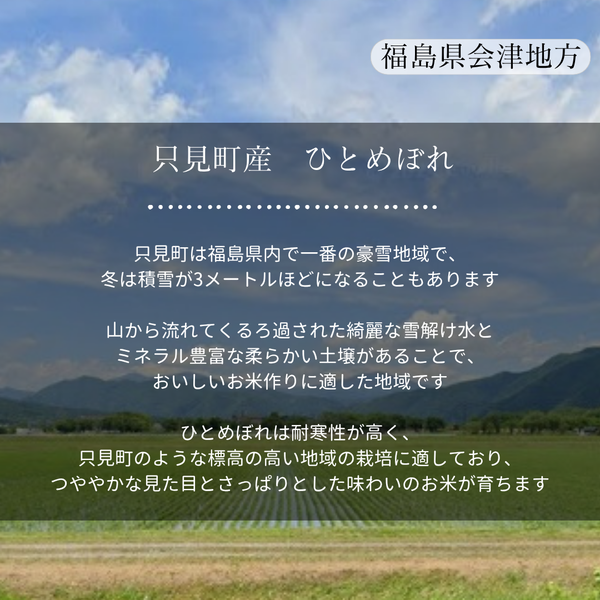 米 【ライズサプール】 ひとめぼれ 玄米 30kg 精米不可 玄米のみ 福島県只見町 会津 令和7年産 《2025年10月より出荷》