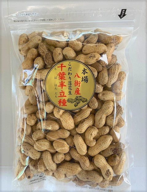 ピーナッツ 落花生 【実川文雄商店】 味比べ 殻付き落花生 千葉半立100g×2 Qなっつ100g×2 八街産 千葉県八街市