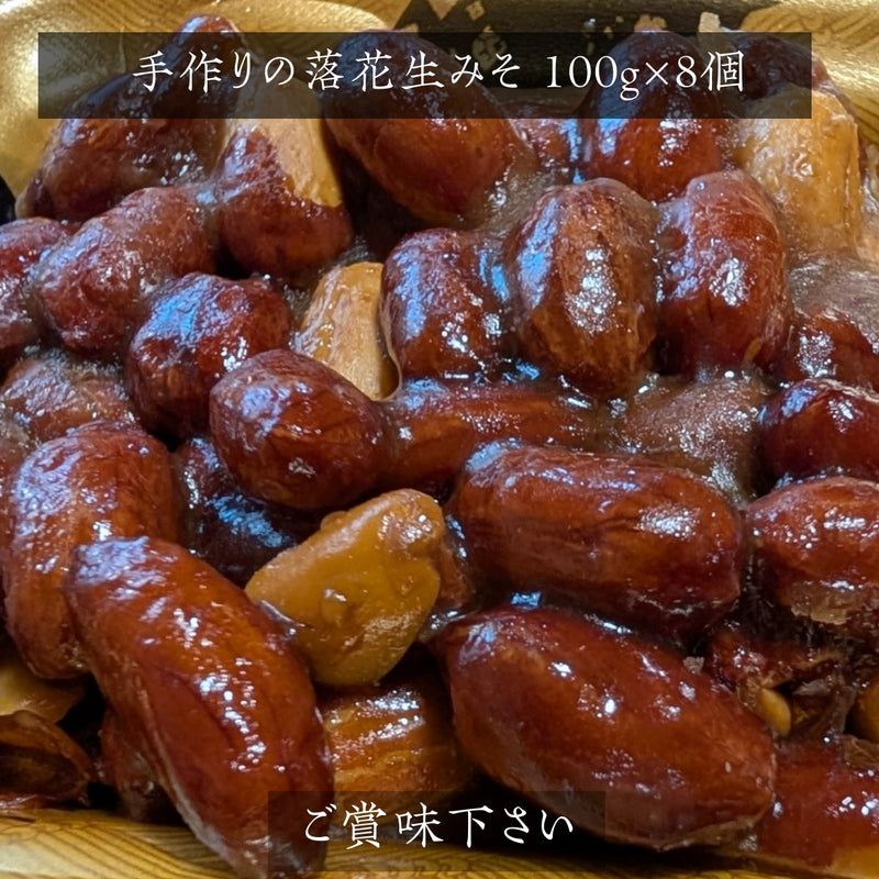 ピーナッツ 落花生 【実川文雄商店】 落花生みそ 100g×8 味噌ピー みそピー 味噌ピーナッツ ピーナッツ味噌 八街産 千葉県