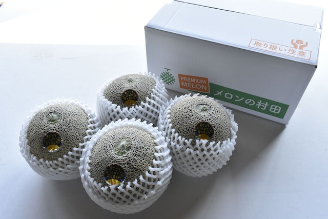 メロン 【メロンの村田】 アンデスメロン 4玉 3L 糖度16前後 贈答用 母の日 茨城県鉾田市 《5/上旬～5/中旬より出荷》