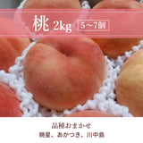 桃 【伊達農園】 品種お任せ 暁星 あかつき 川中島 2kg 5～7個 もも 福島県 伊達市 《7/中旬～7/下旬より出荷》