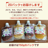 フルーツソース 【岡崎】桃 りんご ぶどう 業務用 15kg (750g×選べる20袋) 福島県産